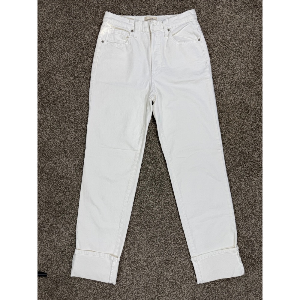 Universal Thread Straight Jeans Women 8R White High Rise 90s Coastal Clean Girl